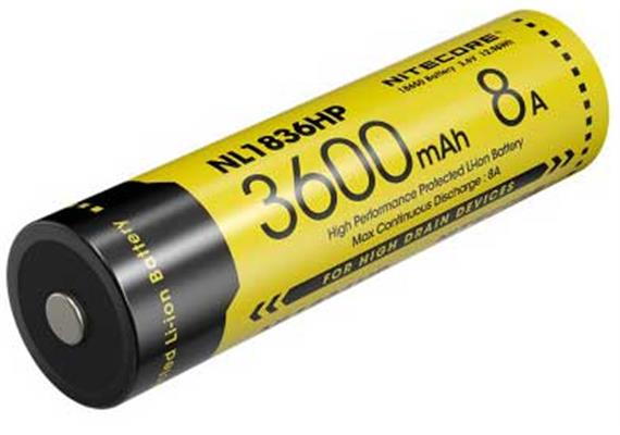 NiteCore NL1836HP Batterie rechargeable Li-Ion 18650 3600mAh 8A High-Performance