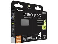 Piles rechargeables Panasonic Eneloop Pro 2500mAh (jeu de 4), boîte de rangement inclus