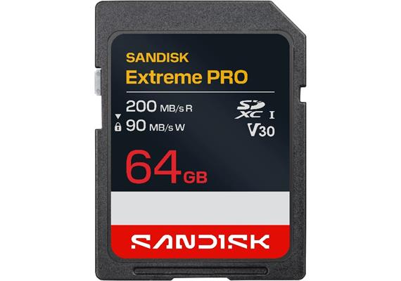 SanDisk Carte mémoire Extreme PRO 200MB/s SDXC, 64GB