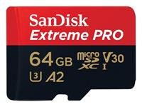 SanDisk carte mémoire ExtremePro microSD 170MB/s, 64GB (avec adaptateur SD)