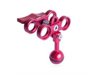 Scubalamp SUPE Butterfly Clamp with 1" ball, Aluminium (Switch ABS Plastic) - rouge