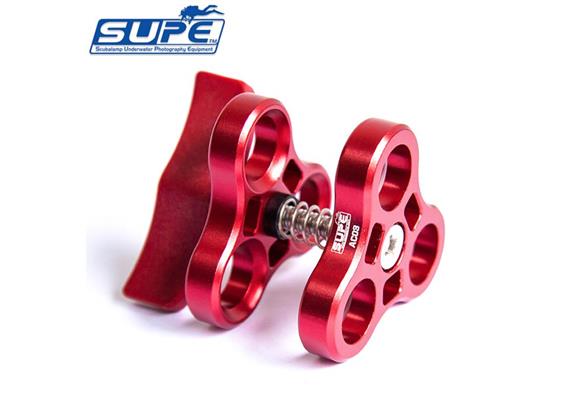 Scubalamp SUPE 3way-Clamp Aluminium (Switch ABS Plastic) - rouge