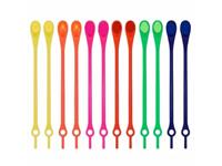 Ties (Colliers de serrage amovibles) 12 pcs. - arc en ciel