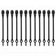 Ties (Colliers de serrage amovibles) 12 pcs. - noir