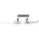 AOI Spring Coiled Lanyard with Quick Release Buckle and Swivel Eye Bolt Snap (bianco)