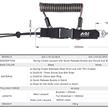 AOI Spring Coiled Lanyard with Quick Release Buckle and Swivel Eye Bolt Snap (bianco) | Bild 5