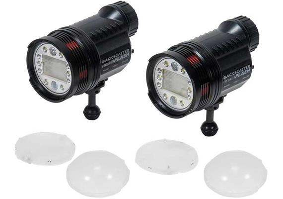 Backscatter Kit doppio flash ibrido Backscatter con diffusori flat e dome