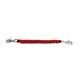 Isotta Maniglia di Brandeggio con moschettoni in acciaio inox (27cm lungo) - rosso/nero