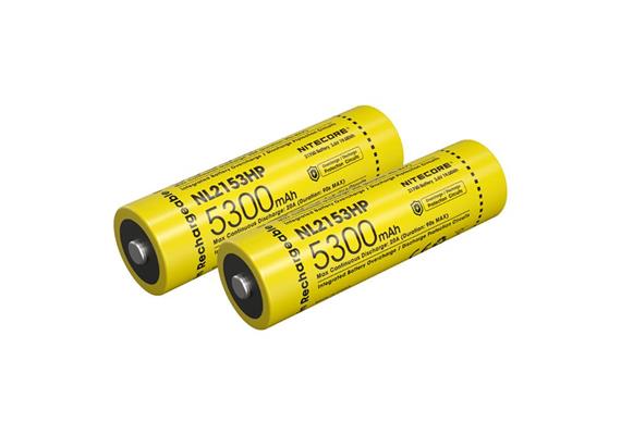 Nitecore Dual 21700 5300mAh Batterie ricaricabili agli ioni di litio (2 pezzi)