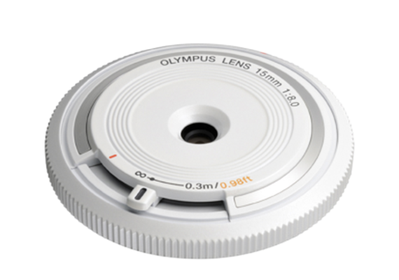 Olympus Body Cap Lens 15mm 1:8.0 (bianco)