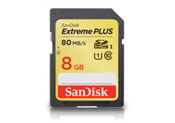 Scheda di memoria SanDisk Extreme PLUS SDHC UHS-I, 8GB