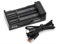 Xtar Doppel-Charger SC2 für Nitecore NL2153HP Akkus (mit USB-Anschluss)